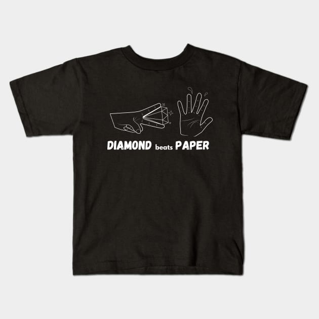 Diamond beats Paper Kids T-Shirt by JettDes